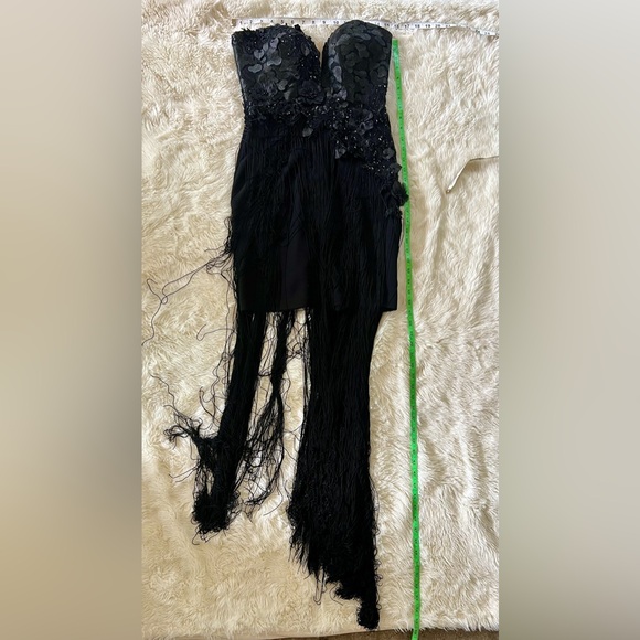 ALFABETA Gorgeous Sequined, Lace & Tassle Evening Gown. Elegant Yet Sexy Size S - Picture 15 of 17